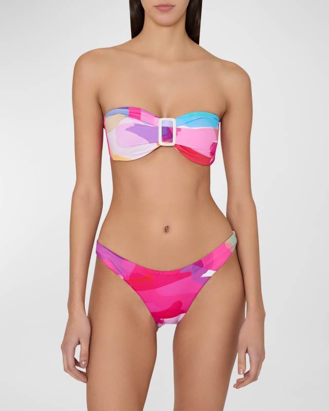 Rainbow Waterfall Bandeau Bikini Top
